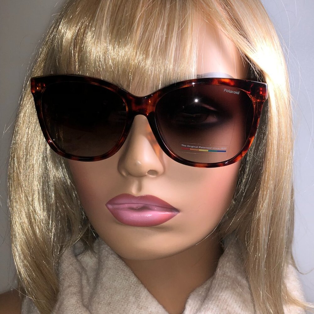 Polaroid Oversized Cat-Eye Tortoiseshell Polarized Sunglasses